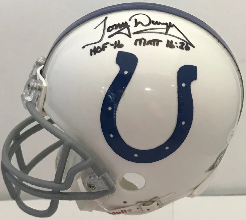 Tony Dungy Autographed Indianapolis Colts Mini Helmet (JSA)