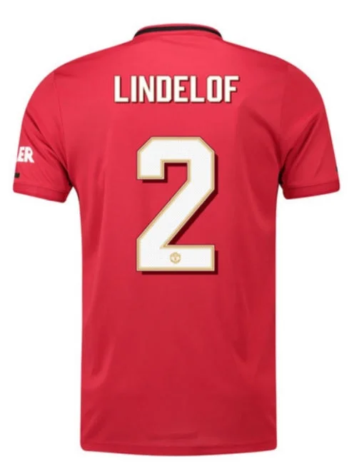 Victor Lindelof Manchester United 19/20 Club Font Home Jersey