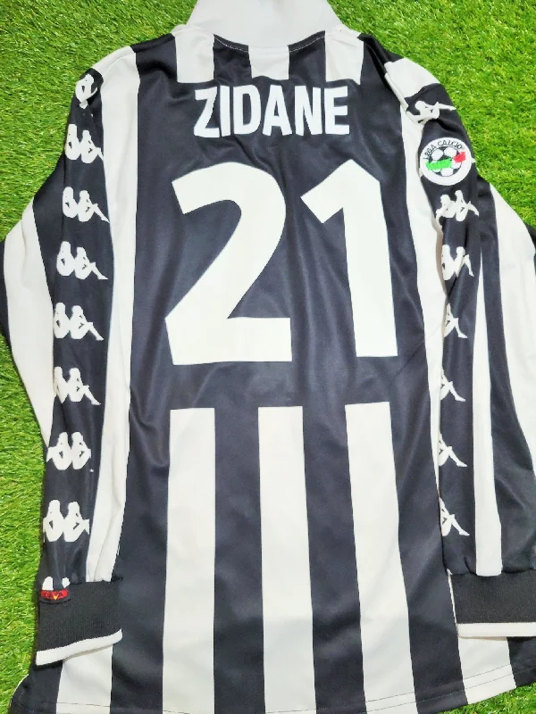 Zidane Juventus 1999 2000 Long Sleeve Kappa Soccer Jersey Shirt M