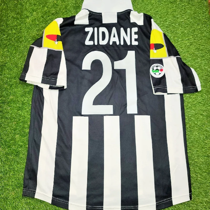 Zidane Juventus 2000 2001 Lotto CIAO WEB Home Jersey Shirt Maglia Maillot XL