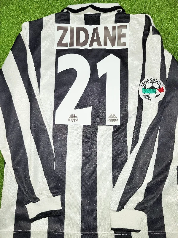 Zidane Juventus Kappa 1996 1997 Long Sleeve DEBUT Soccer Jersey Shirt L