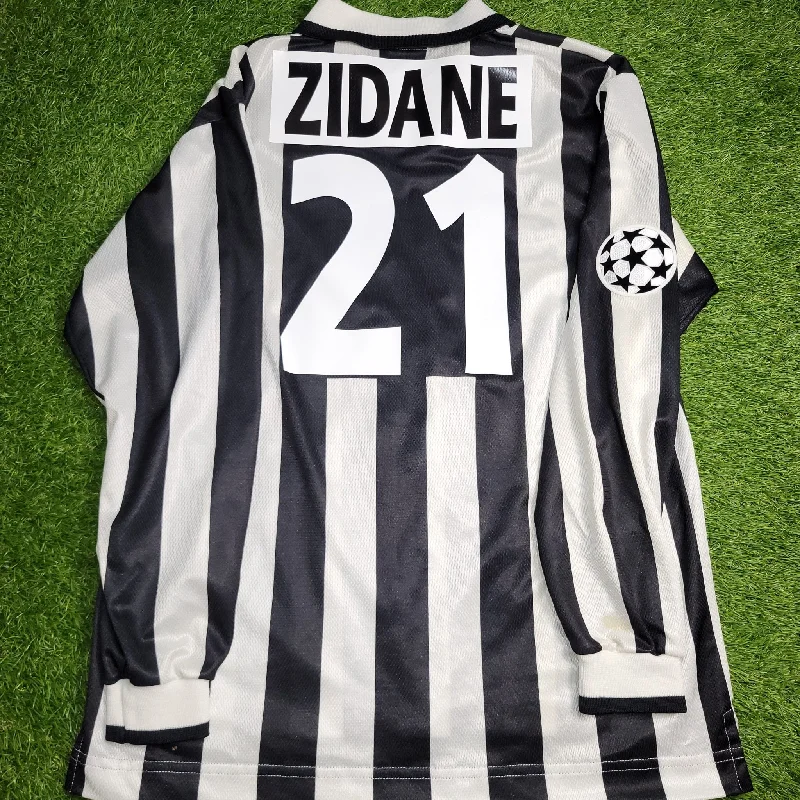 Zidane Juventus Kappa 1996 1997 Long Sleeve DEBUT UEFA Soccer Jersey Shirt L